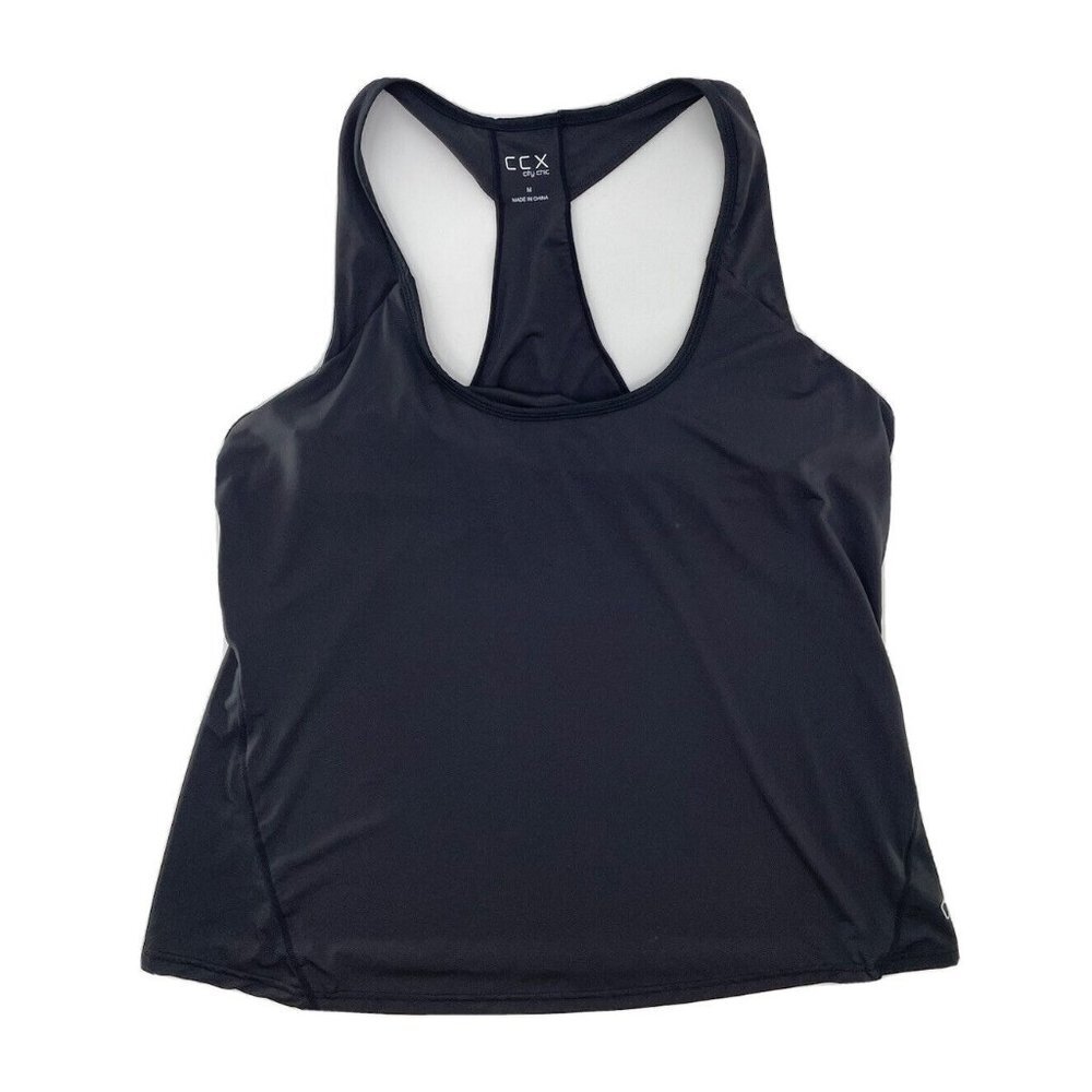 Ccx‎ City Chic Women’s Black Racerback Built In Bra Swim Top Size Medium